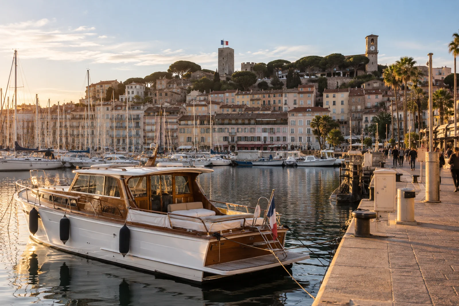 Embarquer dans le cadre du Vieux Port de Cannes